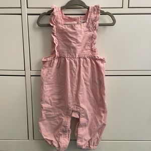 Baby Gap Ruffled Corduroy Overalls in Dusty Rose - Size 6-12 Months